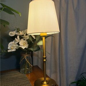 Cordless Rechargeable Table Lamp — Vintage Gold, 2700K Warm Light